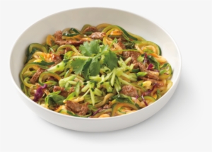 A Bowl Of Zucchini Spicy Korean Beef - Noodles And Company Menu