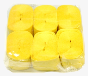 Crepe Streamer, 35mmx13m, Yellow, 6pk - Crêpe Paper