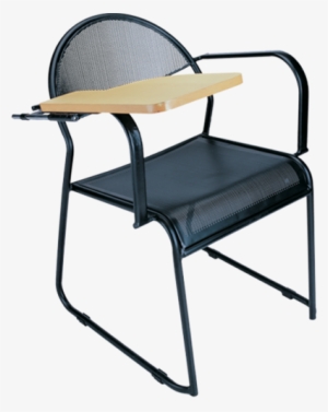 Perforated With Half Writing Pad Chair - Steel Chair With Writing Pad