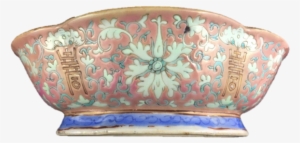 Chinese Porcelain Scalloped Edge Shallow Bowl, Republic - Porcelain