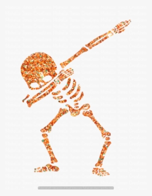 Glitter Dabbing Skeleton - Dab Skeleton Silhouette