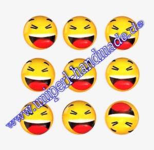 Emoji Cabochon, 14 Mm, Smiling Face Smiling With Open - Smile