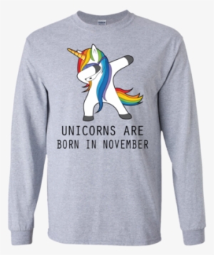 Unicorns Are Born In November T Shirt Dabbing Hip-hop