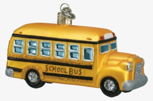 School Bus Ornament - Old World Christmas Yellow School Bus Glass Ornament