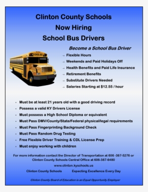 Become A School Bus Driver - Bus Vector