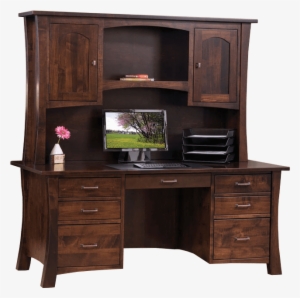 Jefferson 68" Flat Top Desk W/ Hutch - Desk