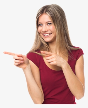 Woman Pointing - Woman Pointing Finger Png