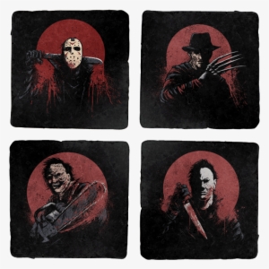 Horror Legends 4-coaster Set - Scares You Excites Me