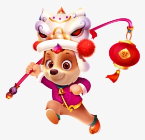 Cartoon Puppy Wearing Unicorn Headdress Transparent - Chinese New Year