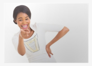 African American Woman Pointing And Laughing Poster - Girl