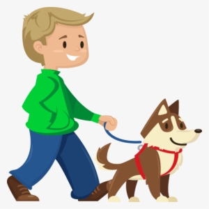 Dog Walking Service - Dog Walker Cartoon Png