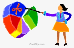 Woman Pointing At A Pie Chart Royalty Free Vector Clip - Lean Manufacturing