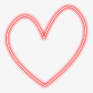 Red Heart Neon Corazon Rojo Vermelho Sticker Freetoedit - Coração Png Fundo Transparente