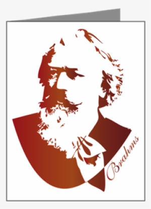 Silhouette Johannes Brahms Note Cards - Silhouette Johannes Brahms Mug
