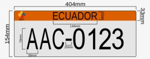 Matrículas Automovilísticas De Ecuador - Placas Ecuador