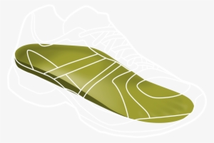 Youth Running Shoe Single White Outline - Illustration