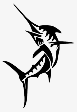 Swordfish, Fish, Marine, Sea, Ocean, Animal, Fishing - Marlin Clipart Black And White