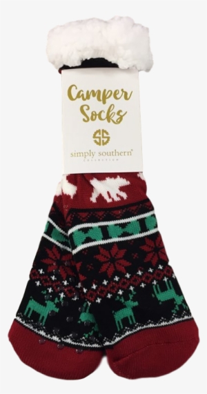 Simply Southern Bear Black Camper Sock - Sock