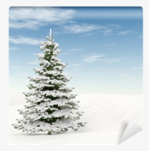 Fotomural Árbol De Navidad Y El Cielo Azul • Pixers®