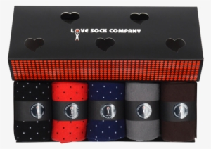 Men's Polka Dots Dress Socks Gift Box - Business Class Box Set For Men