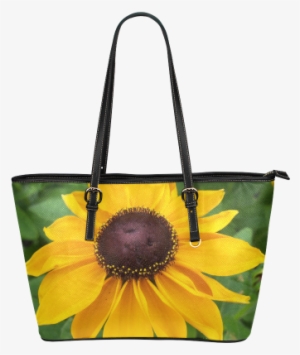 Black Eyed Susan Beauty Leather Tote Bag/large - Tote Bag