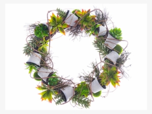 20" Succulent Garden Wreath Green - Wreaths & Garlands