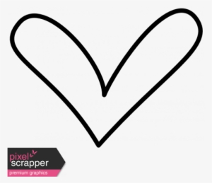 Doodle Hearts Template - Digital Scrapbooking