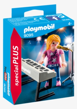Playmobil Special 9095 Singer Keyboard Piano Rock Microphone - Playmobil 9095 Singer With Keyboard