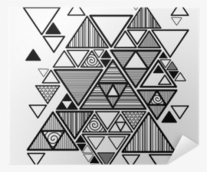Vector Abstract Background With Hipster Triangles Poster - Triangulos Hipster