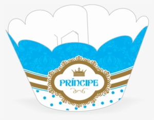 Cupcake Coroa Azul A=5cm X C=22cm - Prince