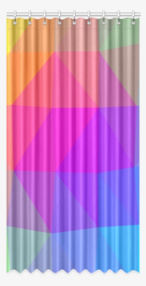 Triangle Rainbow Abstract Window Curtain 50" X - Curtain