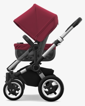 Ruby Red - Bugaboo Donkey Duo Grey Melange