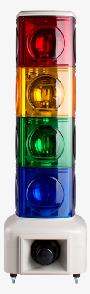 Rotating Tower Light, 140mm Color 4 Stack, 100db & - Yellow