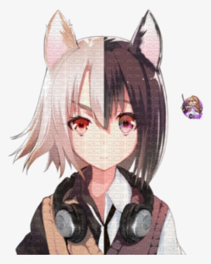 Anime Girl Two Colored Hair