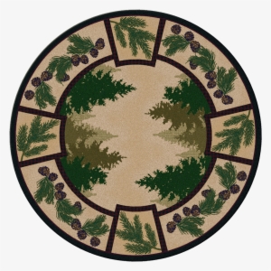 Pine Forest Round Rug - American Dakota Pine Forest Round Area Rug