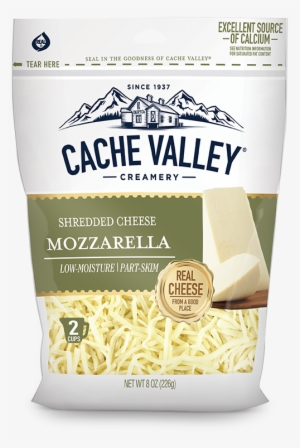 Available In 8oz, 16oz And 2lb - Cache Valley Creamery Medium Cheddar Finely Shredded
