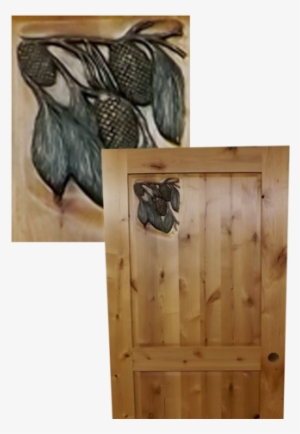 Pinebough Carving - Home Door