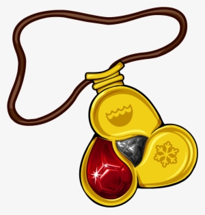 Fire Gem Amulet - Club Penguin Card Jitsu Nieve