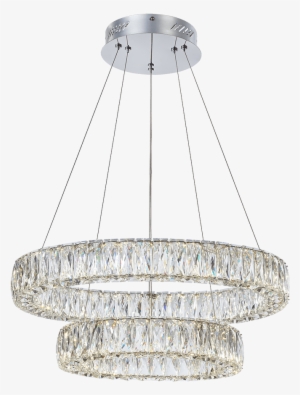 Illuminati Lighting Crystal Ring Double Pendant Light
