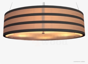 Big Round Lamp In 2 Different Wood - Painting