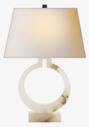Ring Form Large Table Lamp In Alabaster With Natural - Island City Traders