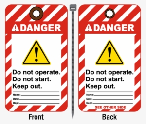 Danger Do Not Start Keep Out Tag - High Voltage Electrical Hazard Signages