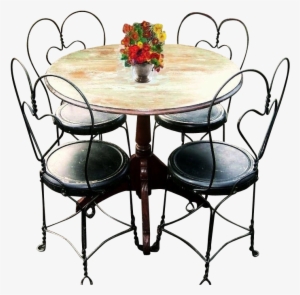 Vintage Early 190039s Bistro Set French Country Cafe - Tables And Chairs Transparent Background