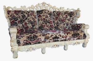 Gold Couch Beautiful Vintage Victorian Floral Velvet