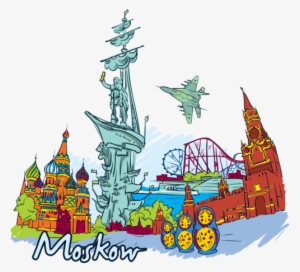 Gorky Park” And Discover The Scenic City, Lined With - Moscow Doodle Png