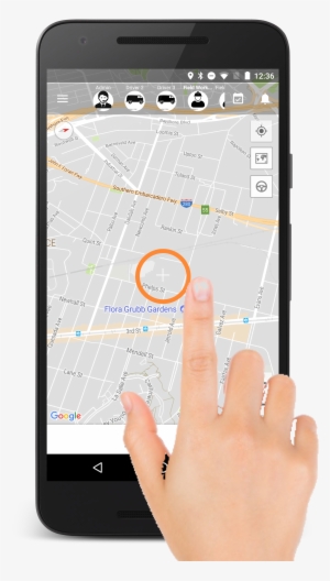 Tap With Your Finger For 4 Seconds Until A Place Label - Hand