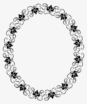 Borders And Frames Picture Frames Black And White Symbol - Circle Design