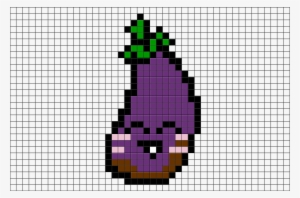 Cute Pixel Art Download - Eggplant Pixel Art