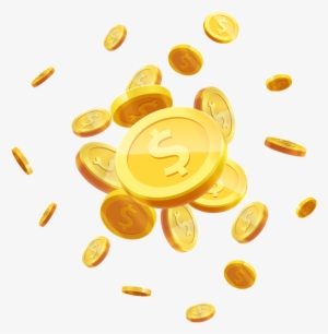 Golden Coin Decoration Vector - Transparent Coin Vector Png