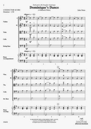 Dominiques Dance Thumbnail Dominiques Dance Thumbnail - Brandenburg Concerto 5 Movement 3 Score